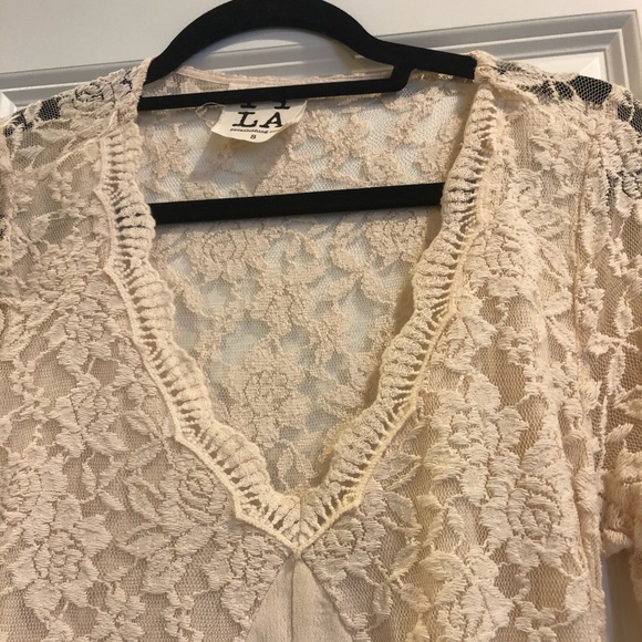 Cream long sleeve dress - Picture 3 of 4